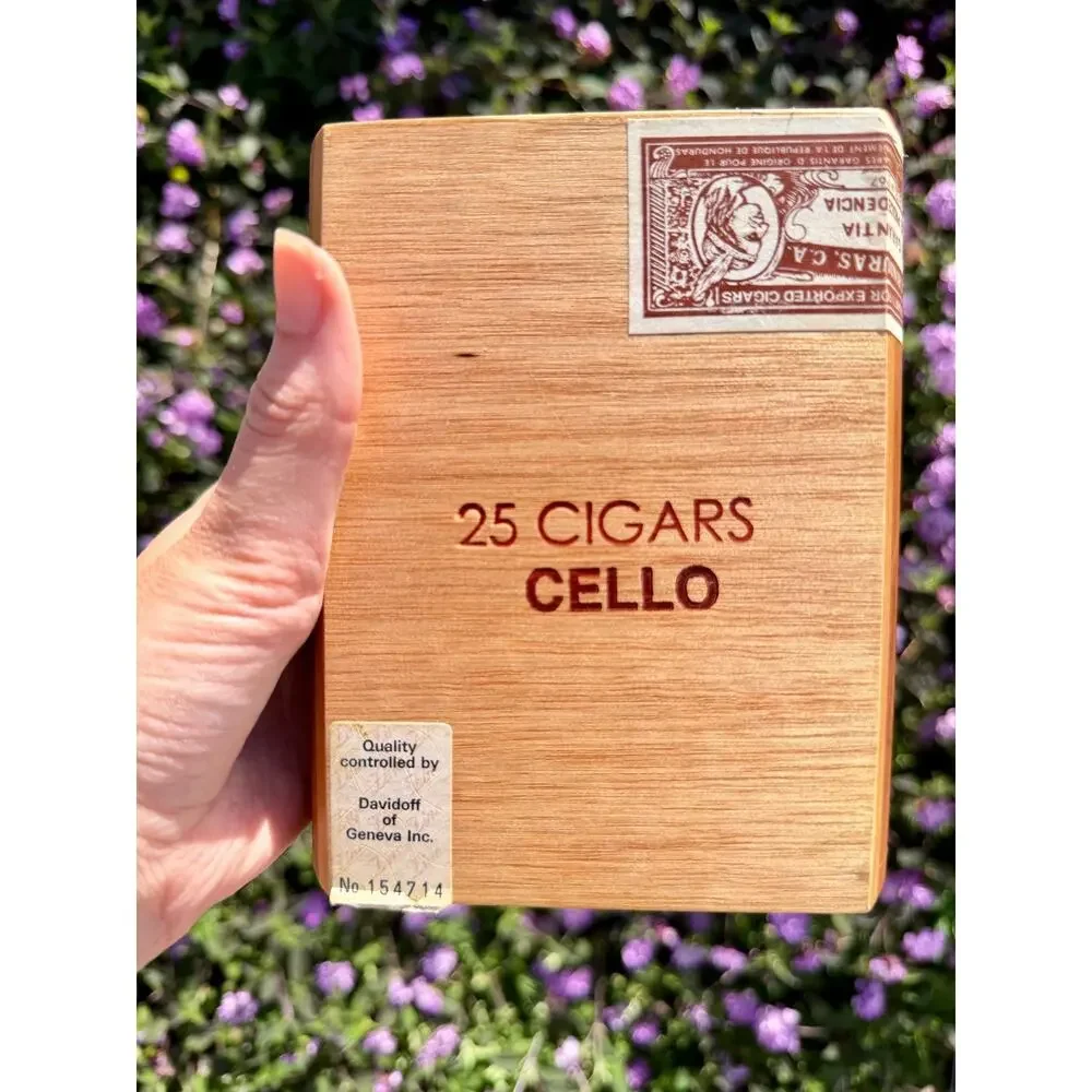 Zino Mouton Cadet No. 4 Empty Wood Cigar Box Davidoff Honduras Vintage
